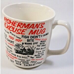 Fisherman's excuse coffee mug